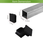 1 5 Inch Square Tube End Cap Plastic Plugs 12 Pack Square Tubing 1 5 X 1 5