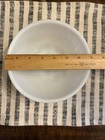 Vintage Lot Of 5 Milk Glass Divided Platter  Fire King Mixing Bowl  Crocheted