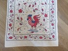 Vtg Startex Cotton Linen Kitchen Towel Rooster Butterly Red Blue 29 5 X 16 25 