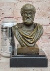 Fine Art Bronze Statue Of Aristotle Bust Sculpture Philosophy Signed Fisher