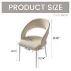 Set Of 2 Dining Chairs Modern Upholstered Dining Chairs Comfy Chairs White