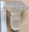 Antique Frosted Glass Perfume Bottle Stopper Faceted Top Ground Glass