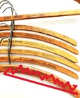  6  Wooden Advertising Clothes Hangers   Omaha Nebraska     Des Moine Iowa