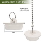 2pcs Tub Stoppers  Rubber Bathtub Stoppers 1-5 8   White
