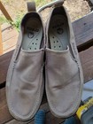 Crocs Mens Walu Tan Brown Canvas Slip On Comfort Loafers 11270 Size 9