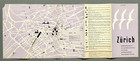 1959 Z  rich Vtg Travel Brochure Switzerland Hotels Boarding House Map Schweiz