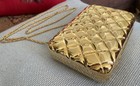 Vintage Walborg Gold Metal Quilted Bag clutch 5-1 2 w X 4 h