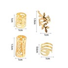 40x Gold   Silver Metal Cuff Clips Dreadlocks Beads Hair Braid Tubes Decoration