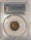 1880 Indian Head Cent  - Pcgs Genuine Cleaned - Vf Detail - Gold Shield 1c