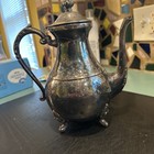 Antique  Silver Plate Teapot Victorian Coffee Tea Pot Ornate