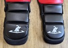 Title Classic Mma Shin Instep Guards Pair Medium Black Red Muay Thai Kickboxing