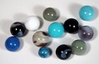 Lot Of 12 Peewee Glass Marbles 3 8-1 2    9-13mm In Very Good Condition