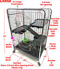 Large 37  4-solid Level Guinea Pig Ferret Rabbit Squirrel Chinchilla Hutch Cage