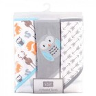 Hudson Baby Infant Unisex Cotton Rich Hooded Towels  Owl  One Size
