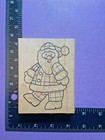 Azadi Earles Rubber Stamp Wood Mount Santa Claus Christmas Holiday L493