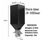 16l Wood Pellet Burner Hopper For Wood Burning Tent Stoveoutdoor Camping Heating