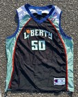 Vtg 90s Wnba Champion New York Liberty Rebecca Lobo Women   s M Basketball Jersey