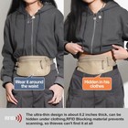 Money Belt - Passport Holder Secure Hidden Travel Wallet With Rfid Blocking     
