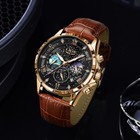 Lige Luxury Quartz Men s Watch Leather Strap Date Waterproof Luminous Wristwatch