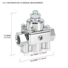 Adjustable Fuel Pressure Regulator With Gauge  Compatible With Holley 12-804