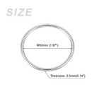10pcs Metal O Ring Buckles 50x3 5mm Non-welded Round Rings Silver Tone