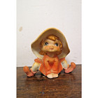 2 Vintage Ceramic Elf Pixies - Homeco Pixie Elves Porcelain   5213