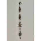 Antique Brass Decorated Hanging Chain Rare Collectible Patina