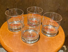 4 Vintage Old Fashioned Glasses  Macnaughton Imported Canadian Whisky 