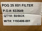 Qty  50 - Polypropylene Felt Filter Bag Pog 25 X01  2 Bag Filter