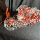 Beaded Flowers  Daisy Floral Display  Red Crystal Artificial 100 Pieces 