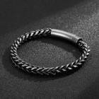 Men s Titanium Steel Round Mill Fashion Vintage Heavy Bracelet