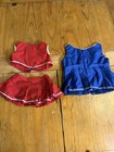 Build A Bear Workshop Cheerleader Outfits Lot Red Blue Cheer Uniform Babw 3 Pc