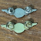 Two Alaska Airlines Wings 2    Lapel Pins - Silver And Gold Tone