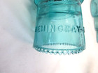 Lot Of 4 Vintage Hemingray   9 Glass Insulators  Blue Green  Made In U s a 