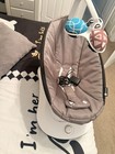 4moms Infant Baby Bouncer vibrating Chair Seat W  Toy Bar  Gray white