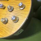 Vintage Solid Electric Guitar Bone Nut Flamed Maple Top Hh Pickups Chrome Part