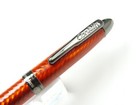 Conklin Herringbone Fountain Pen Orange Dark Trim  Ex Fine Nib New box warranty