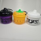 New Vtg 90s Mcdonalds Mcdonald s Halloween Bucket Witch Ghost Pumpkin Lot Of 3