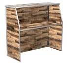Portable Serving Table 6ft Wide Driftwood Folding Bar Outdoor Party Event