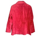 Vintage Red Leather Jacket Blazer Women s Small Lined