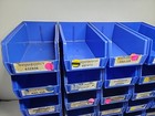  24 Pack  Akro-mils 30220 Blue Hang   Stack Bin  Plastic  4 1 8 In W  3 In H  7