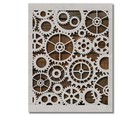 Steampunk Gears Cogs Pattern Stencil Reusable 8 5 X 11 Inches For Painting