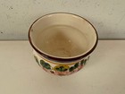 Vtg Italian Ceramic Cache Pot Planter W  Painted Pink Floral Decoration 1 Of 2