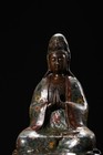 11 8 qianlong Marked Cloisonne Enamel Bronze Lotus Guanyin Kwanyin Buddha Statue