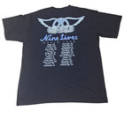 1998 Aerosmith Nine Lives Concert Tour Vtg Black Me s Tshirt Steven Tyler Large