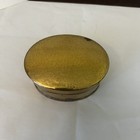 Antique Brass Trinket Box Vesta Case Short Matches Safe Jewelry Hinged Lid 2x3