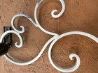 Metal White Fleur De Lis Style Scroll Ornate Large Hanging Wall Art  42   x 16   
