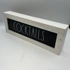 Rae Dunn  cocktails  Sign Chalkboard Distressed Farmhouse Kitchen Bar Decor