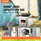 86 In Portable Wood Stove Camping Tent Stove W  Pipe Stainless Steel
