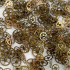 25 Watch Wheels Rose Gold Copper Oil Slick Steampunk Gears Part Watchmaker Lot